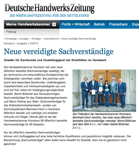Deutsche HandwerksZeitung 1-2/2010